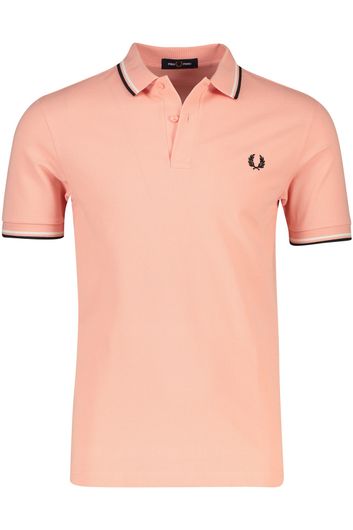 Fred Perry polo  normale fit roze effen katoen