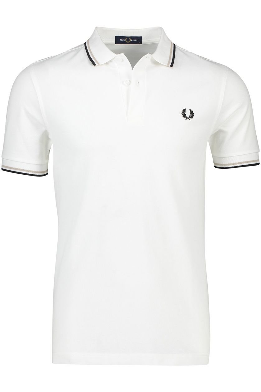 Fred Perry wit poloshirt effen