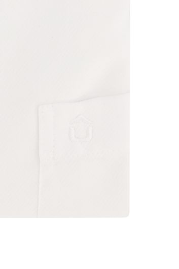 overhemd mouwlengte 7 Ledub Modern Fit New wit effen katoen normale fit 