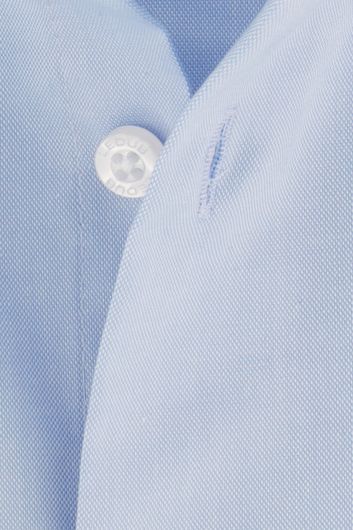 Ledub overhemd sleeve 7 Modern Fit New normale fit lichtblauw effen katoen