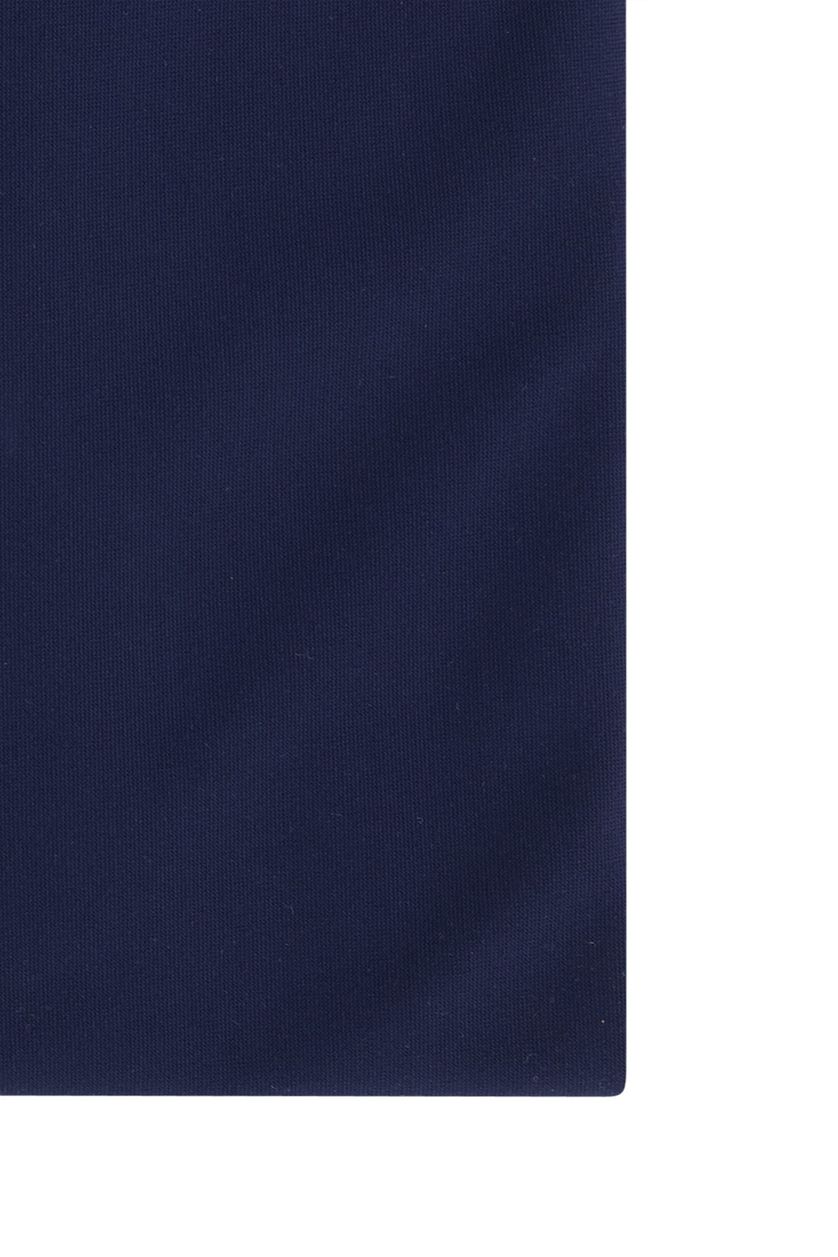 Ledub overhemd mouwlengte 7 Modern Fit donkerblauw effen normale fit