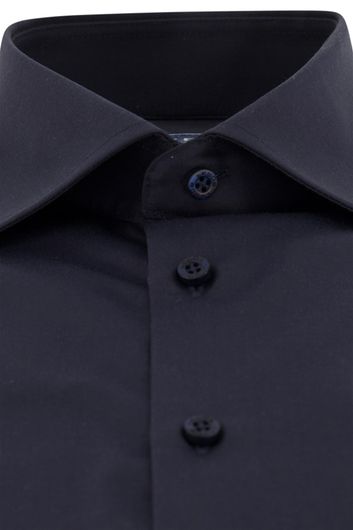 Ledub business overhemd Modern Fit New normale fit donkerblauw effen katoen