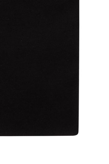 Ledub business overhemd Modern Fit New normale fit zwart effen katoen