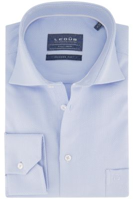 Ledub business overhemd Ledub Modern Fit New lichtblauw effen katoen normale fit 