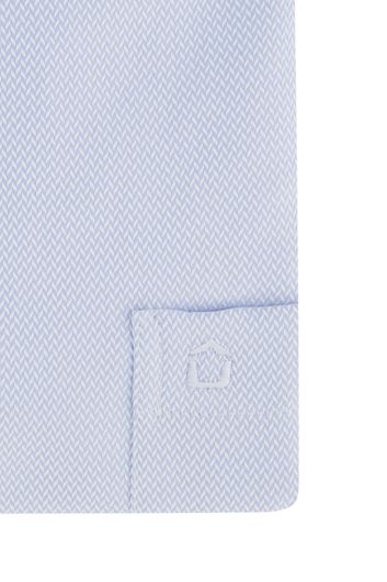 Ledub business overhemd Modern Fit New normale fit lichtblauw effen katoen