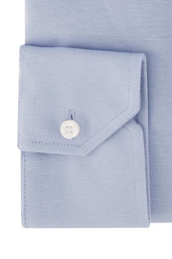 Ledub overhemd mouwlengte 7 Modern Fit normale fit lichtblauw effen katoen