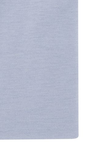overhemd mouwlengte 7 Ledub Modern Fit lichtblauw effen katoen normale fit 