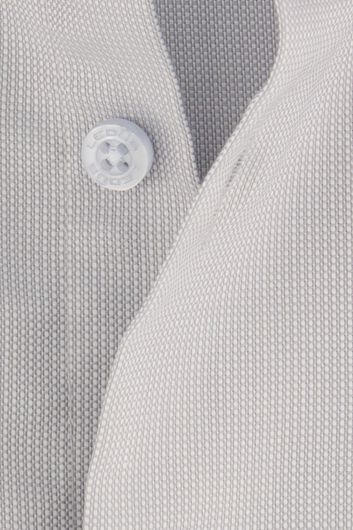 business overhemd Ledub Modern Fit New grijs effen katoen normale fit 