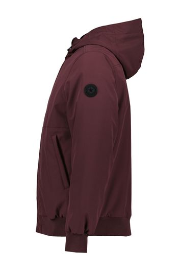 bomber Airforce bordeaux slim fit synthetisch effen rits