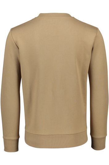 sweater Gant beige effen katoen ronde hals 