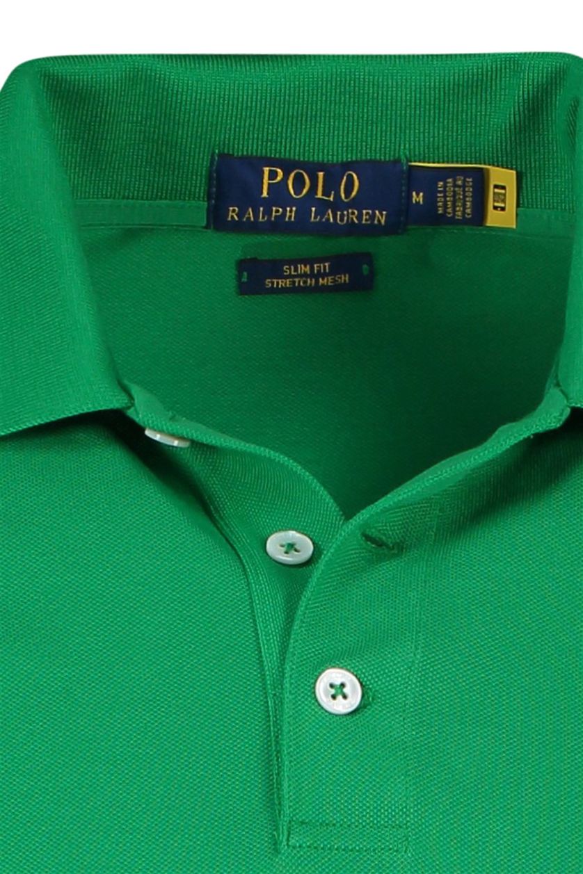 Polo Ralph Lauren poloshirt Big & Tall groen uni katoen normale fit