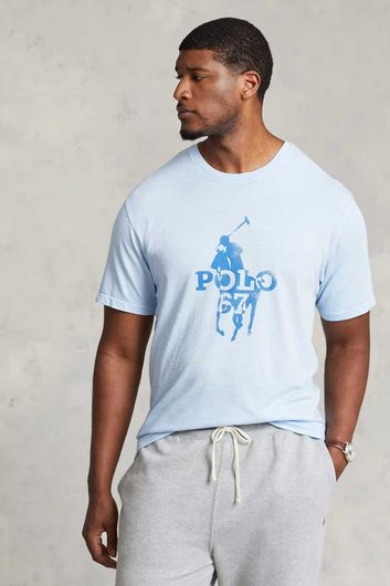 Polo Ralph Lauren  Big & Tall t-shirt blauw met logo