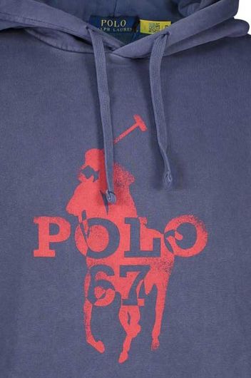 Big & Tall Polo Ralph Lauren trui hoodie blauw geprint 