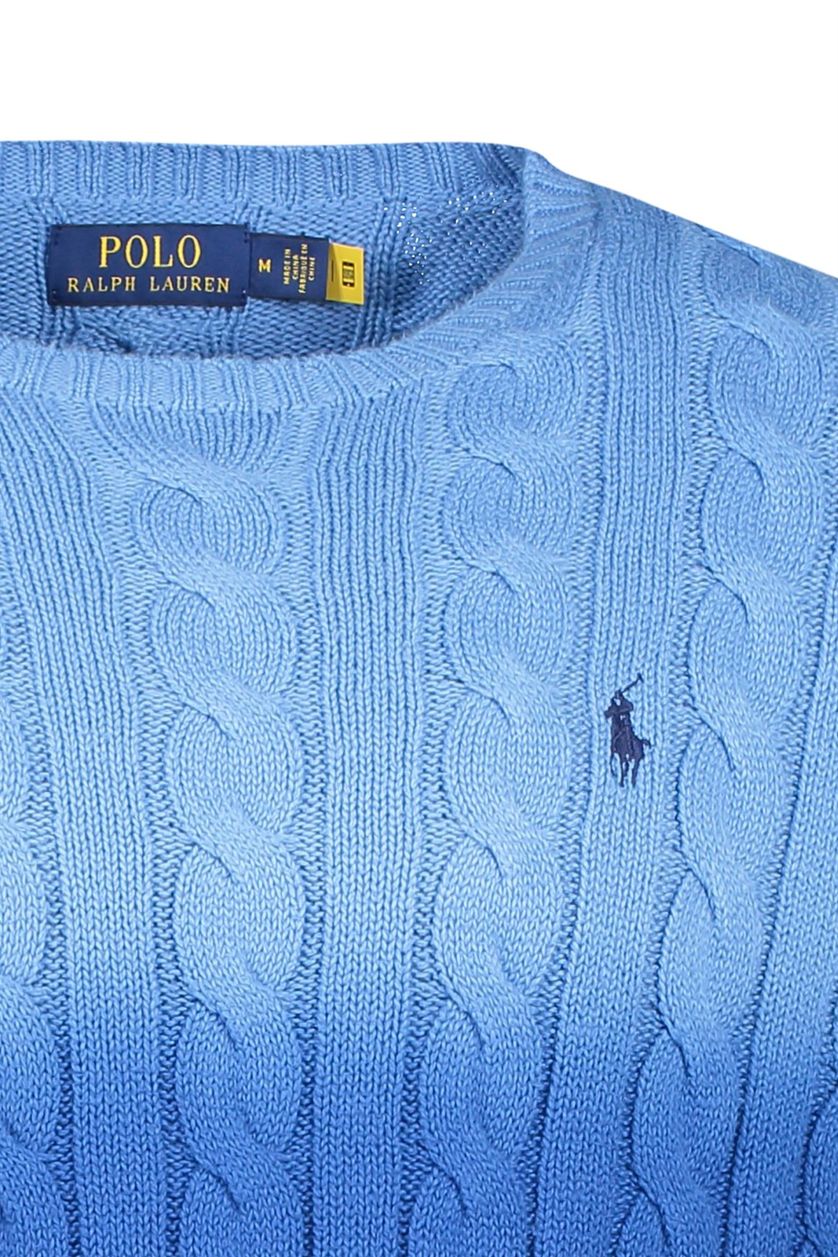Polo Ralph Lauren trui blauw gestreept katoen ronde hals 