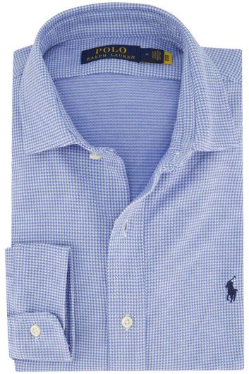 Casual Polo Ralph Lauren overhemd normale fit blauw wit geruit katoen