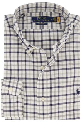Polo Ralph Lauren casual overhemd Polo Ralph Lauren Custom Fit wit geruit katoen normale fit 