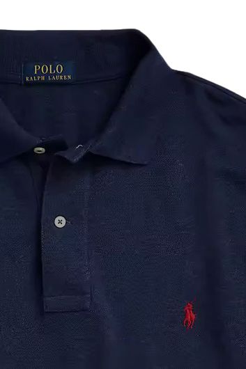 Polo Ralph Lauren lange mouwen polo donkerblauw Big & Tall