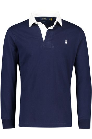 Big & Tall Polo Ralph Lauren trui blauw witte logo effen katoen