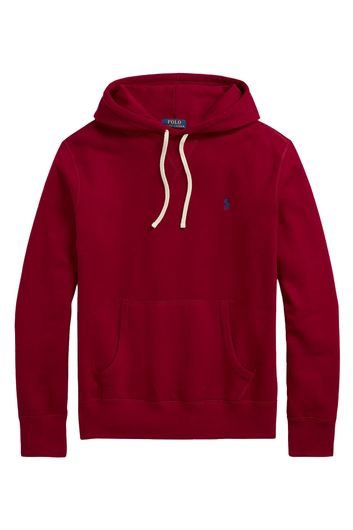 sweater Polo Ralph Lauren rood effen katoen hoodie 