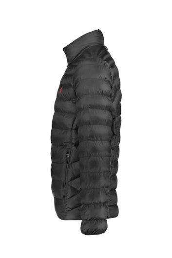 Polo Ralph Lauren Big & Tall winterjas zwart effen rits normale fit 