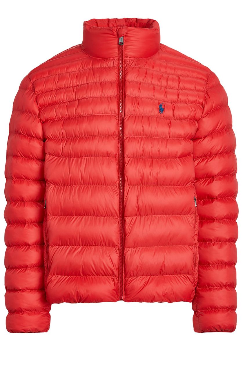 Polo Ralph Lauren winterjas rood effen rits normale fit 