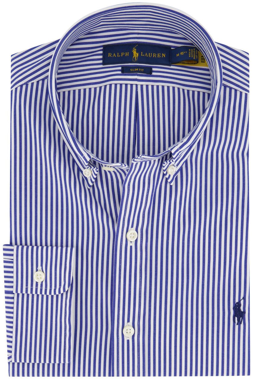 Polo Ralph Lauren casual overhemd blauw gestreept 
