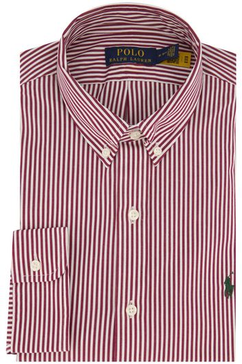 Polo Ralph Lauren casual overhemd Big & Tall normale fit rood gestreept katoen