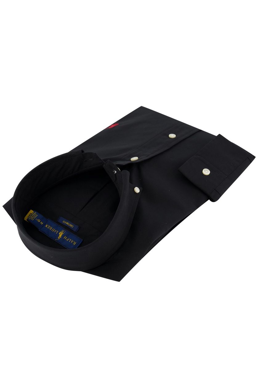 Polo Ralph Lauren casual overhemd Big & Tall zwart effen katoen normale fit