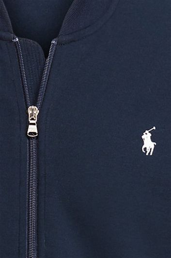 Big & Tall Polo Ralph Lauren vest blauw rits effen katoen