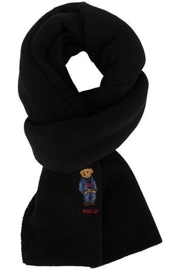 Polo Ralph Lauren sjaal/muts set zwart effen