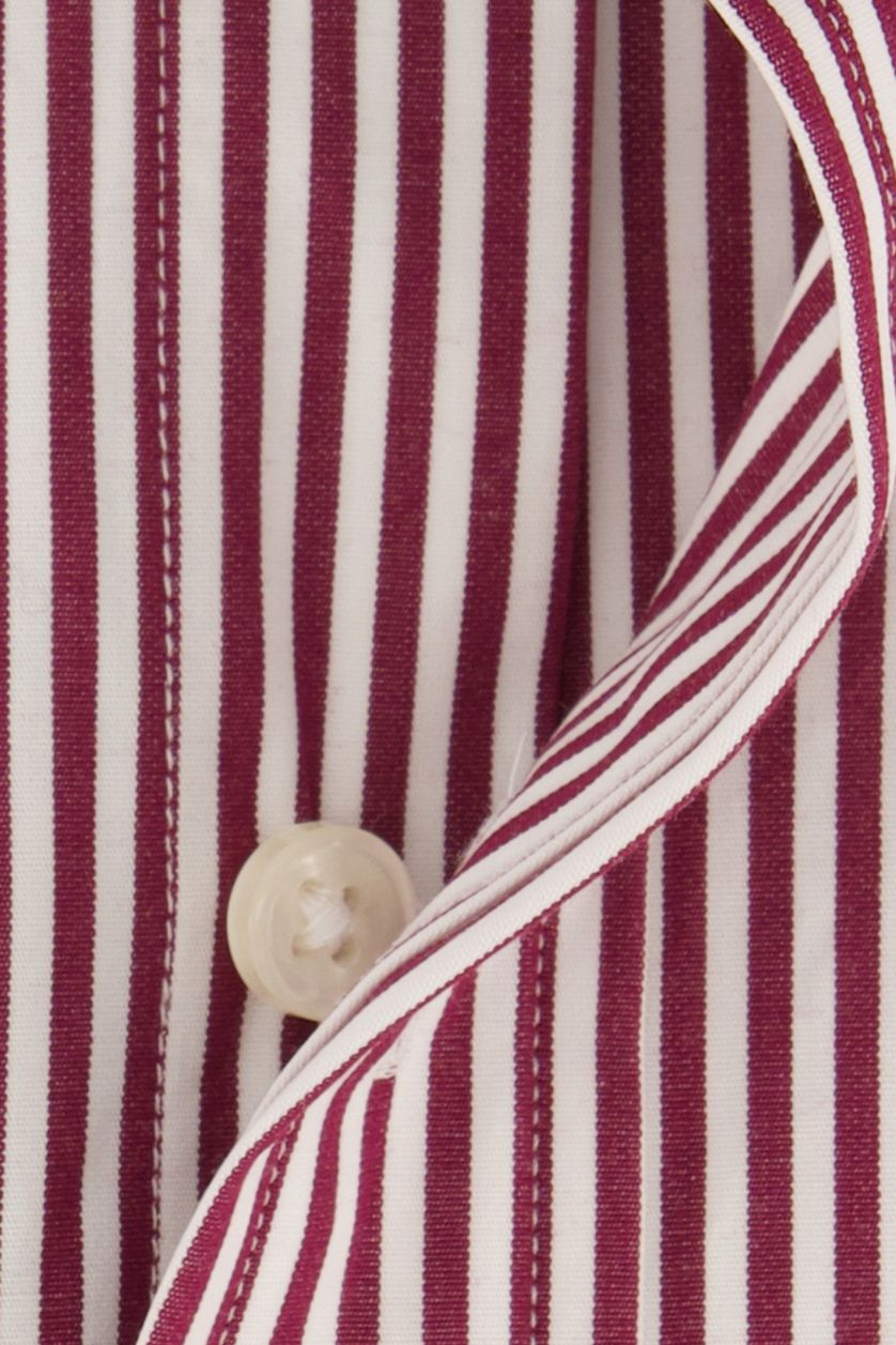 Polo Ralph Lauren casual overhemd bordeaux gestreept katoen slim fit