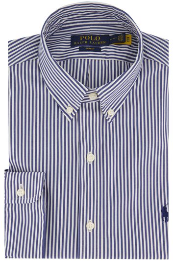 casual overhemd Polo Ralph Lauren Slim Fit blauw gestreept katoen slim fit 