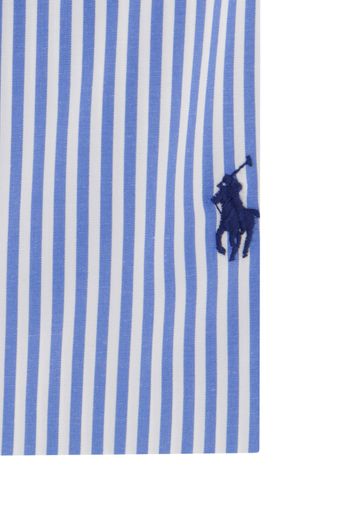 Polo Ralph Lauren casual overhemd slim fit lichtblauw gestreept katoen