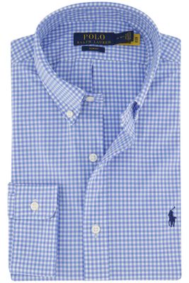 Polo Ralph Lauren casual overhemd Polo Ralph Lauren Slim Fit blauw geruit katoen slim fit 