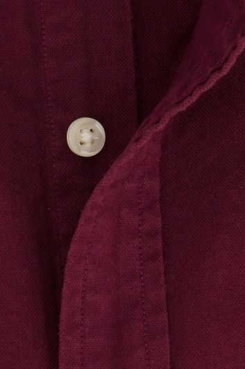 Polo Ralph Lauren casual overhemd  slim fit bordeaux effen katoen