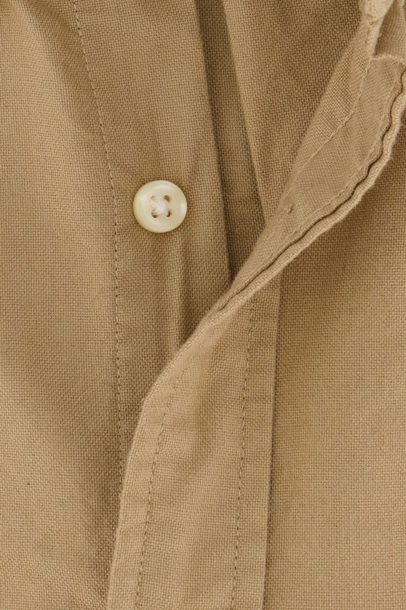 Polo Ralph Lauren casual overhemd Slim Fit beige effen katoen slim fit