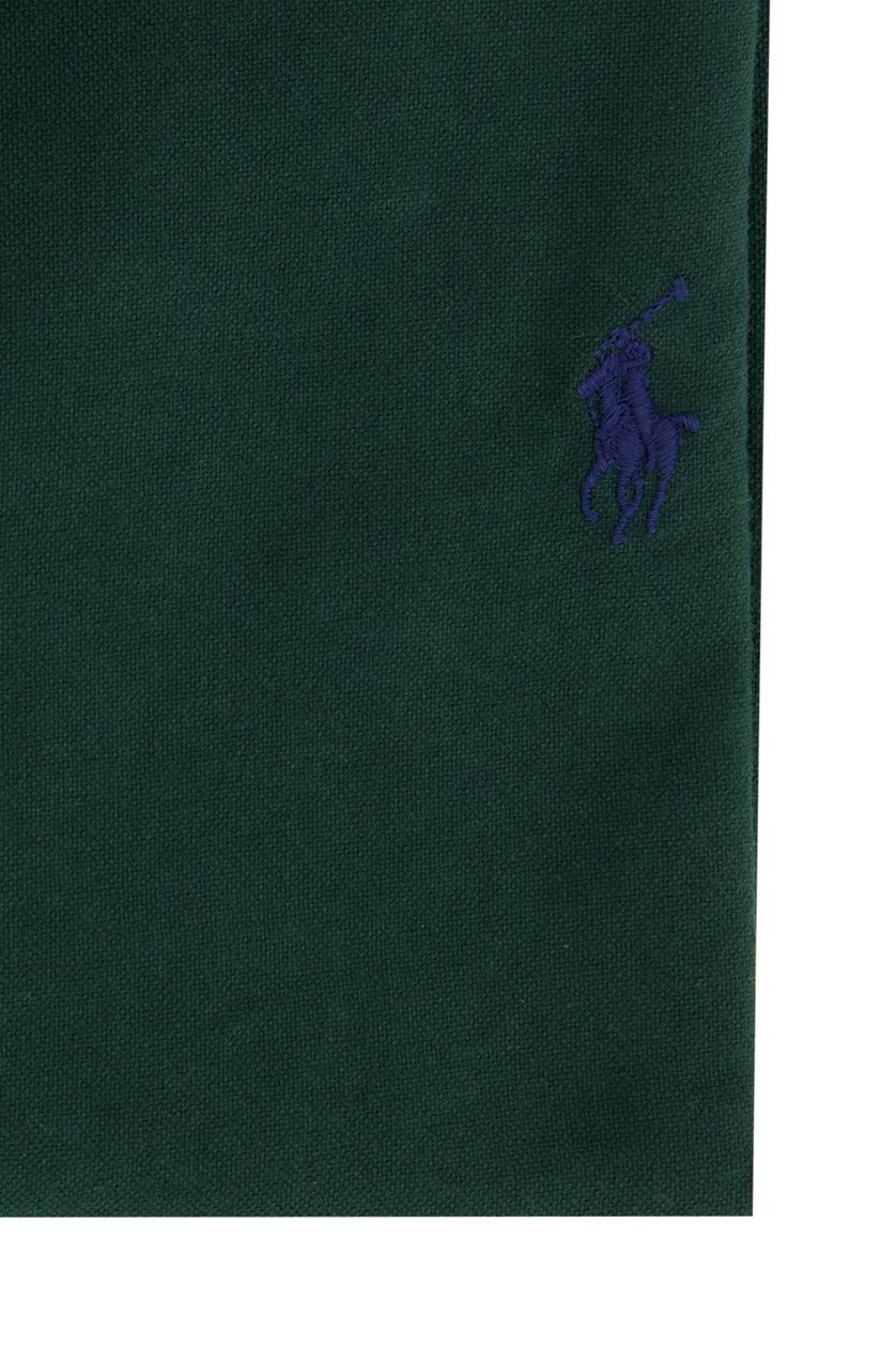 Polo Ralph Lauren casual overhemd groen effen blauw logo katoen slim fit