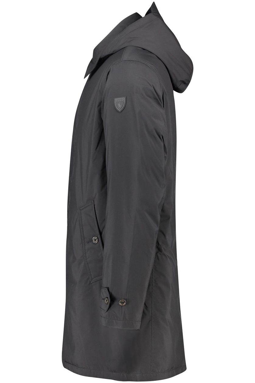 Polo Ralph Lauren winterjas zwart normale fit effen rits + knoop