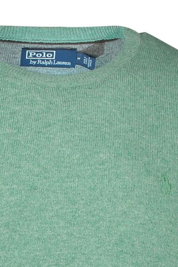 Polo Ralph Lauren trui ronde hals groen effen merinowol