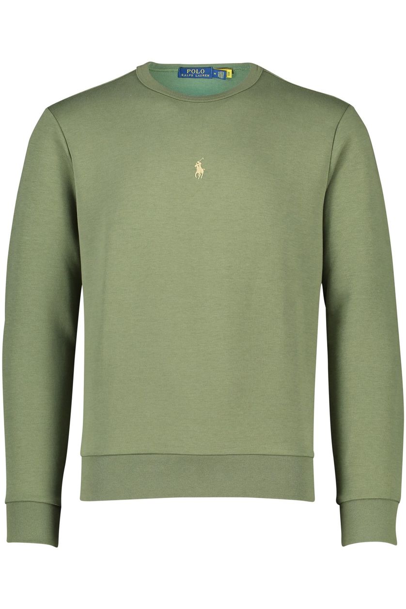Groene Polo Ralph Lauren sweater effen katoen ronde hals 