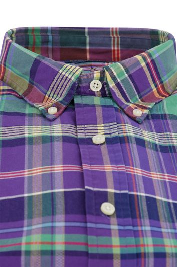 Polo Ralph Lauren casual overhemd normale fit paars gestreept katoen