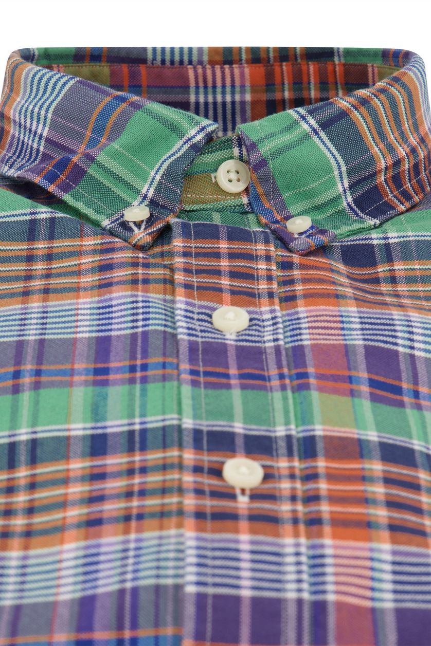 Polo Ralph Lauren casual overhemd Slim Fit paars geruit katoen slim fit