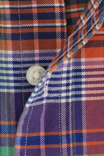casual overhemd Polo Ralph Lauren Slim Fit paars geruit katoen slim fit 