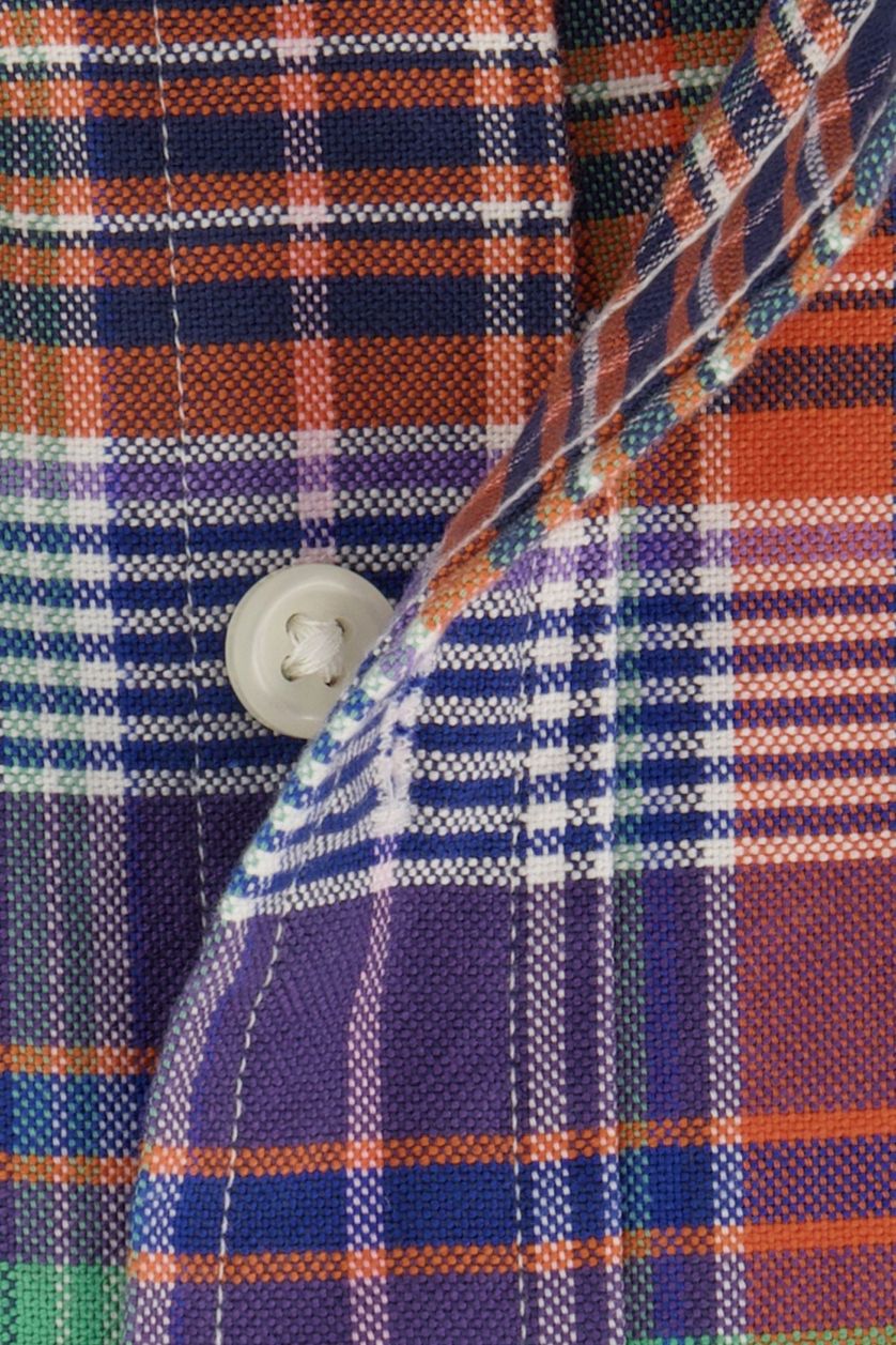 Polo Ralph Lauren casual overhemd Slim Fit paars geruit katoen slim fit