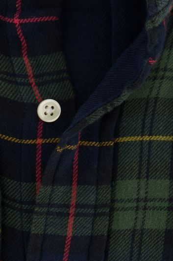 casual overhemd Polo Ralph Lauren Custom Fit donkerblauw geruit katoen wijde fit 