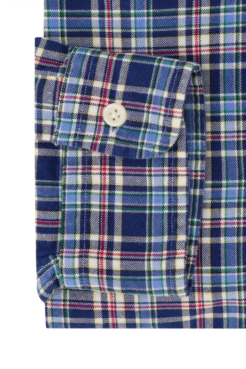 100% katoenen Polo Ralph Lauren overhemd donkerblauw geruit normale fit