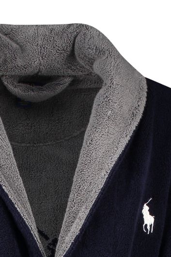 Polo Ralph Lauren badjas donkerblauw groot logo katoen