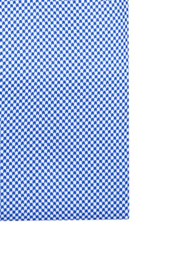 overhemd mouwlengte 7 R2 lichtblauw effen katoen slim fit 