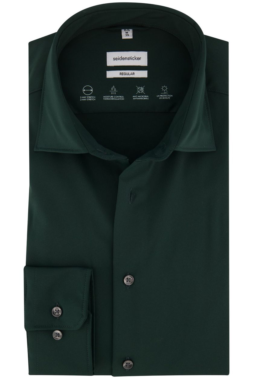 Seidensticker business overhemd Regular groen effen  normale fit