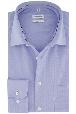 Seidensticker Seidensticker business overhemd Regular normale fit lichtblauw effen katoen